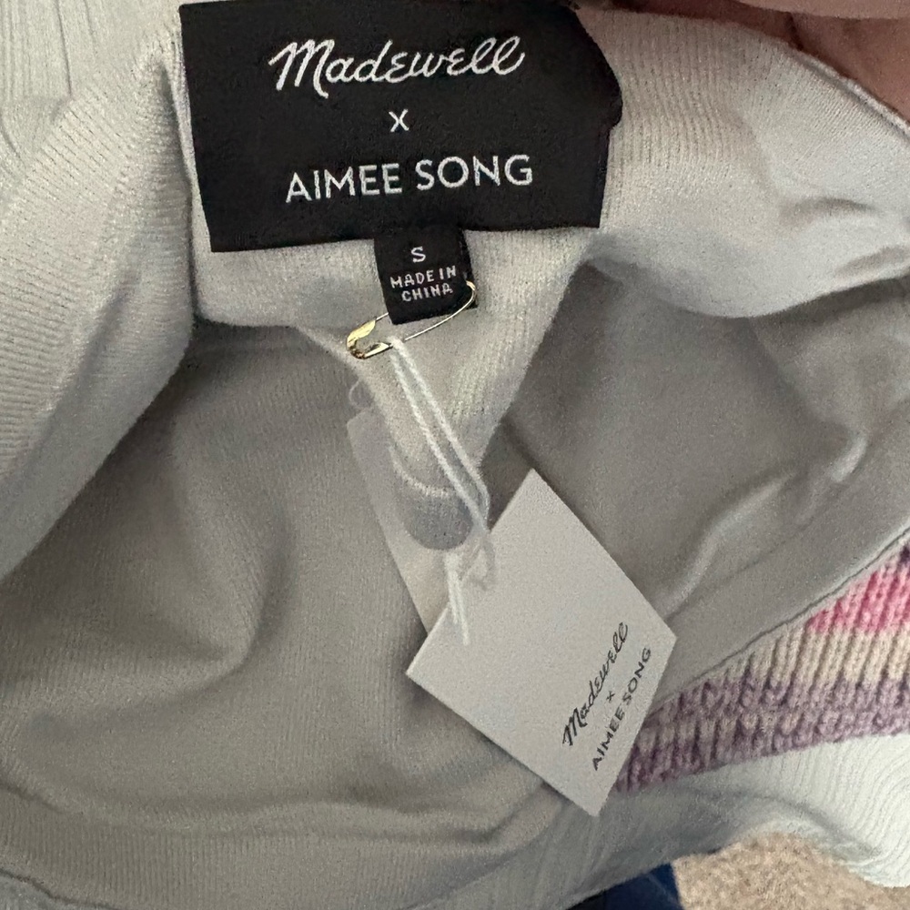 Madewell x Aimee Song - Ribbed Shimmer Tube Top - Picture 3 of 3